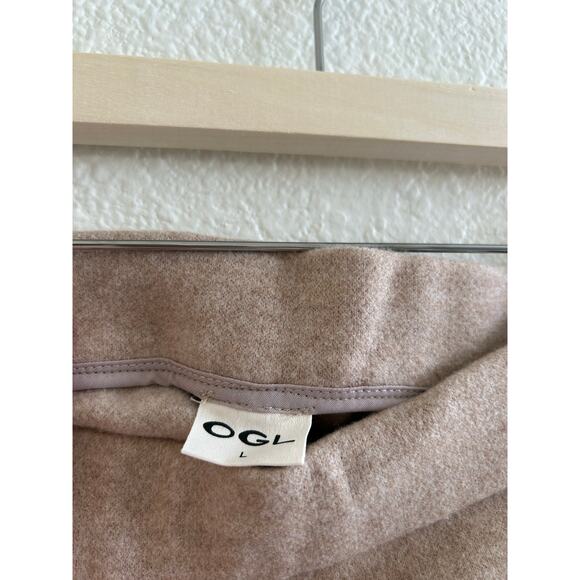 OGL Move CashSoft High Waisted A Line Mini Skirt Heather Oatmeal L NWT - Picture 4 of 6